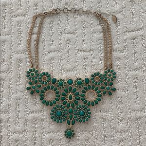 Amrita Singh green and gold bib necklace